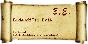 Budaházi Erik névjegykártya